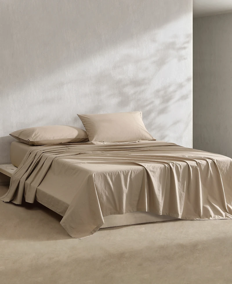 Calvin Klein Washed 200-Thread Count Cotton 3-Pc. Sheet Set