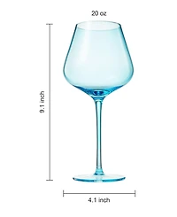 The Wine Savant Colors of The Rocky Mountains Wine Glasses, Set of 5