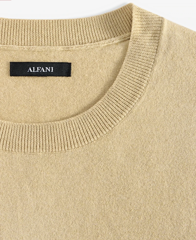 Alfani Men's Refined Short Sleeve Textured Sweater, Exclusively at Macy's