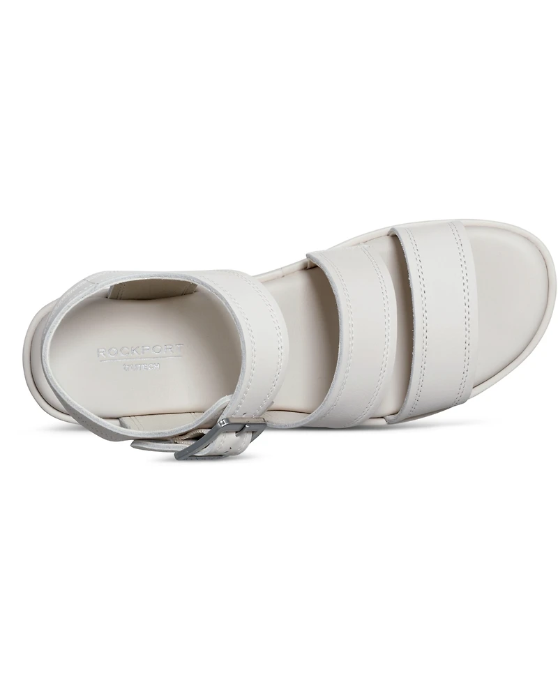 Rockport Women's Anala Strappy Open Toe Casual Wedge Sandals
