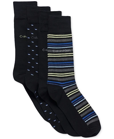 Calvin Klein Men's Dress Crew Socks, 4-pack