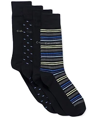 Calvin Klein Men's Dress Crew Socks, 4-pack