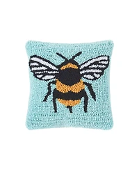 8" x 8" Bumble Bee Hooked Small Petite Throw Pillow