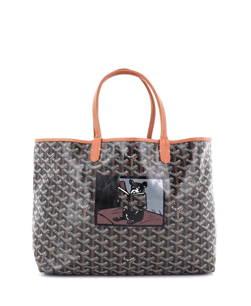 Pre-Owned Goyard Pm Saint Louis Tote Printed Coated Canvas