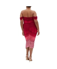 Plus Alyssa Print Midi Dress