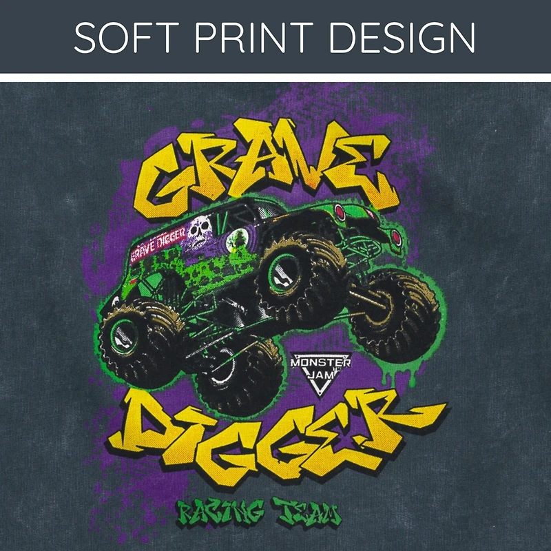 Monster Jam Toddler Boys Grave Digger Fleece Sweatshirt and Jogger Pants Outfit Set