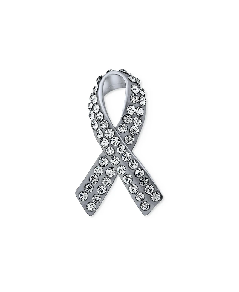 Bling Jewelry Cancer Awareness Brooch Pin Multi Color Crystal Enamel Support Symbol
