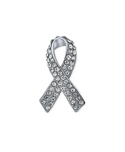 Bling Jewelry Cancer Awareness Brooch Pin Multi Color Crystal Enamel Support Symbol