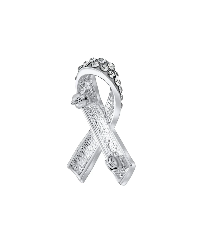 Bling Jewelry Cancer Awareness Brooch Pin Multi Color Crystal Enamel Support Symbol