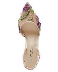 Betsey Johnson Velma Jeweled Mesh Slingback Pumps