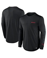 Fanatics Men's Black New England Patriots Blackout Long Sleeve T-Shirt