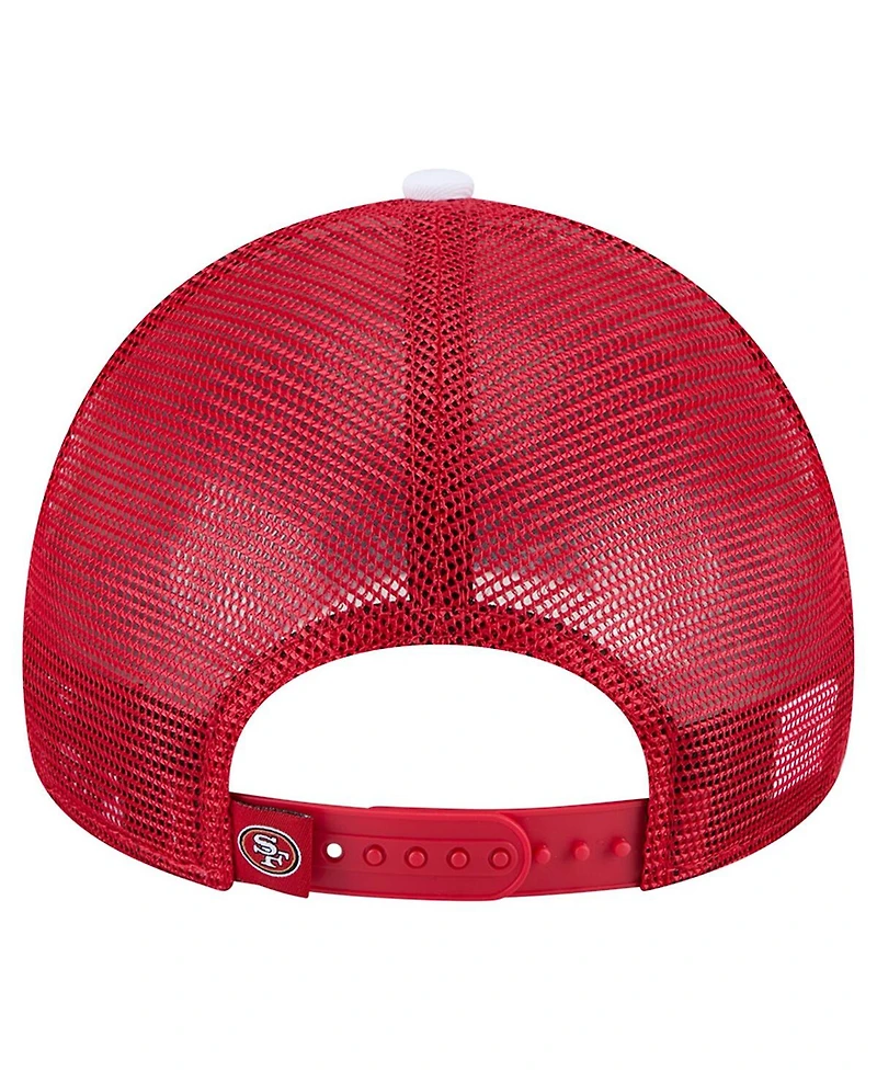 New Era Preschool Scarlet San Francisco 49ers Sport Night Color Block 9FORTY A-Frame Trucker Adjustable Hat