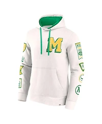 Fanatics Men's White Minnesota North Stars Vintage Letterman Pullover Hoodie
