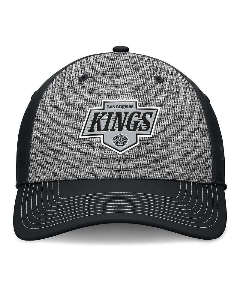 Fanatics Men's Gray/Black Los Angeles Kings Fundamental Top Shelf 2-Tone Flex Hat