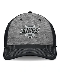 Fanatics Men's Gray/Black Los Angeles Kings Fundamental Top Shelf 2-Tone Flex Hat