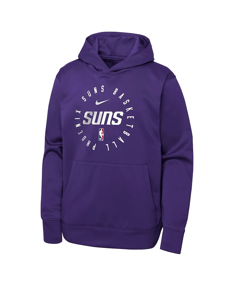 Nike Youth Purple Phoenix Suns Performance Practice Spotlight Pullover Hoodie
