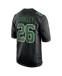 Nike Men's Saquon Barkley Carbon Black/Kelly Green Philadelphia Eagles Fashion Game Jersey