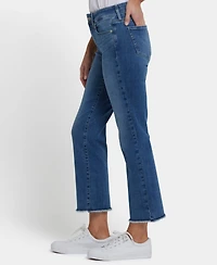 Nydj Women's Marilyn Straight Ankle Frayed Hem Jeans