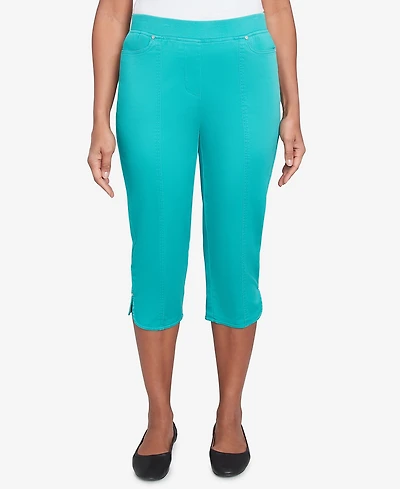 Alfred Dunner Women's Nantucket Tailored Tulip Hem Capri Pants