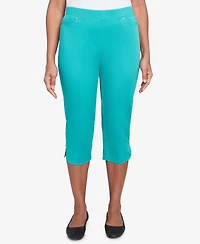 Alfred Dunner Women's Nantucket Tailored Tulip Hem Capri Pants