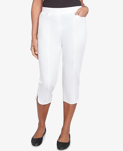 Alfred Dunner Women's Nantucket Tailored Tulip Hem Capri Pants