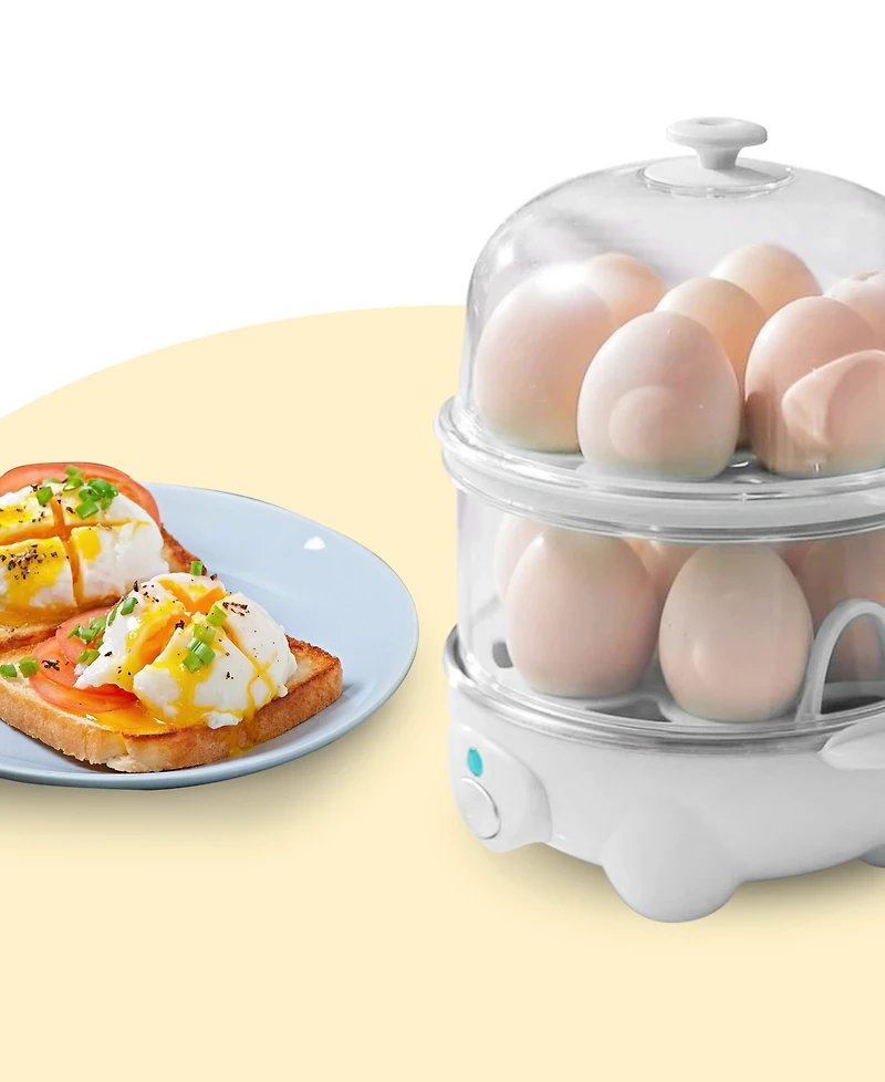 Elite Cuisine 2-Tier Automatic Egg Cooker/Steamer EGC4150
