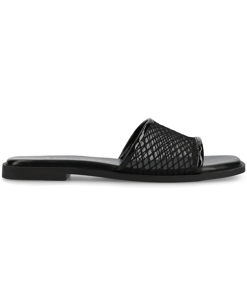 Journee Collection Women's Breckley Mesh Slide Flat Sandals