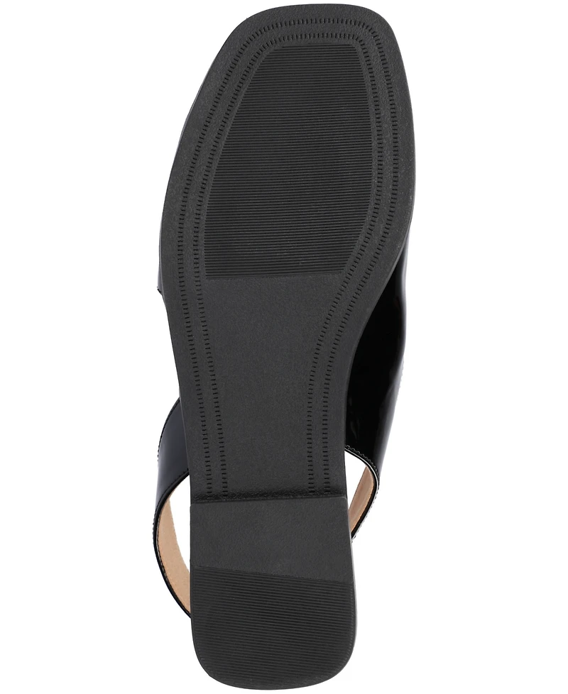 Journee Collection Women's Brinsley Slingback D'Orsay Flat Sandals