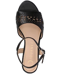 Journee Collection Women's Jessly Perforated Kitten Heel Dress Sandals