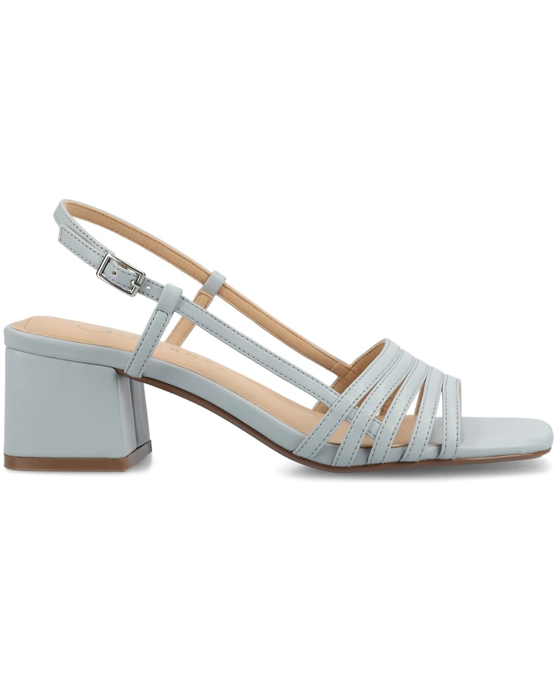 Journee Collection Women's Shayana Slingback Block Heel Sandals