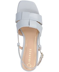 Journee Collection Women's Tabatha Block Heel Slingback Flat Sandals