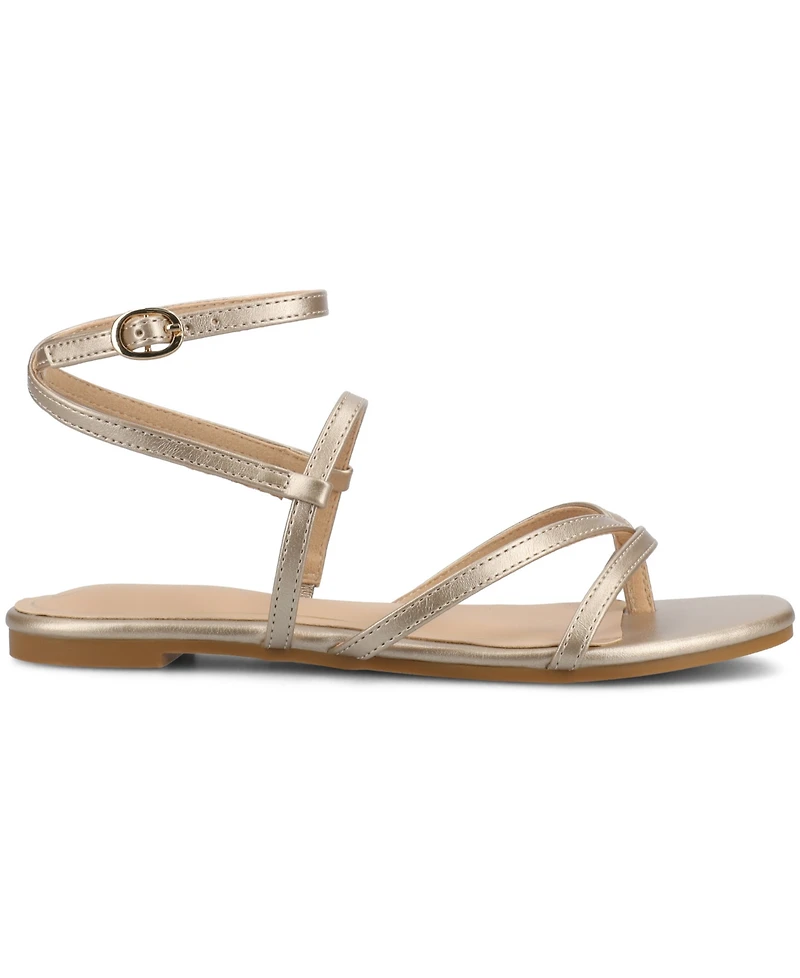 Journee Collection Women's Serissa Strappy Flat Sandals