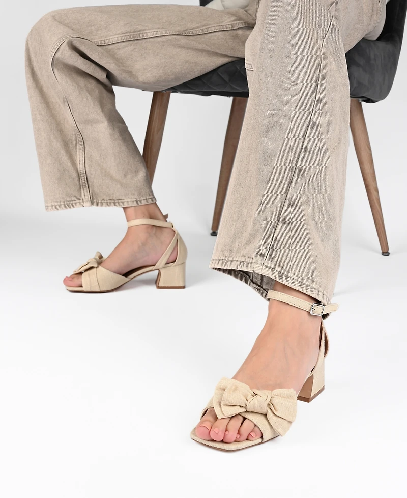 Journee Collection Women's Zevi Block Heel Dress Sandals