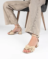 Journee Collection Women's Zevi Block Heel Dress Sandals