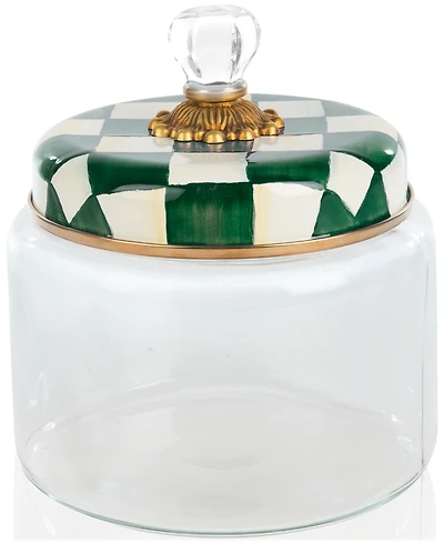 Mackenzie-Childs Emerald Check Kitchen Canister