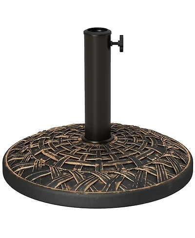 Outsunny 19" Patio Umbrella Base 26 lbs Umbrella Sd for 1.5"/1.9"