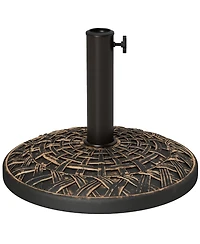 Outsunny 19" Patio Umbrella Base 26 lbs Umbrella Sd for 1.5"/1.9"