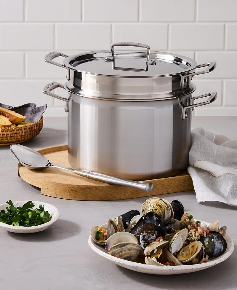 Le Creuset Classic Stainless Steel Deep Round Pasta Pot & Sieve, 7.5 Qt.