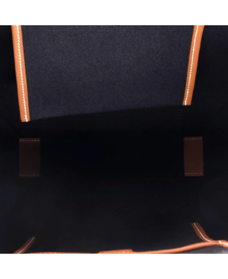 Pre-Owned HERMES 27 Etriviere Pocket Tote Toile and Leather