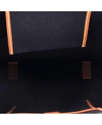 Pre-Owned HERMES 27 Etriviere Pocket Tote Toile and Leather
