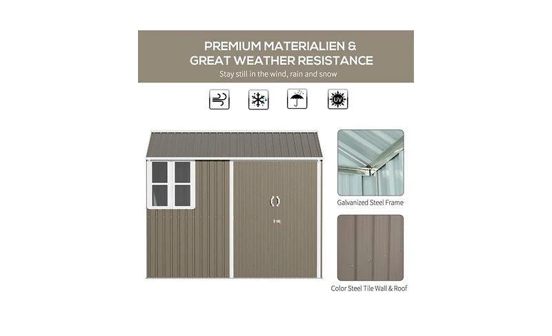 Garden Shed – Durable Outdoor Storage Shed for Tools, Equipment, and Lawn Care