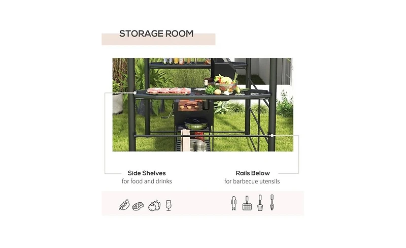 Grill Gazebo Canopy Shelter – Outdoor Bbq Grill Cover with Weather Protection