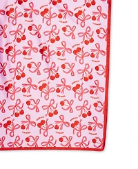Steve Madden Kitchy Cherries Print Bow Scarf