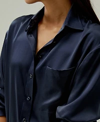 Lilysilk Women's Casual Spread Collar Silk Shirt