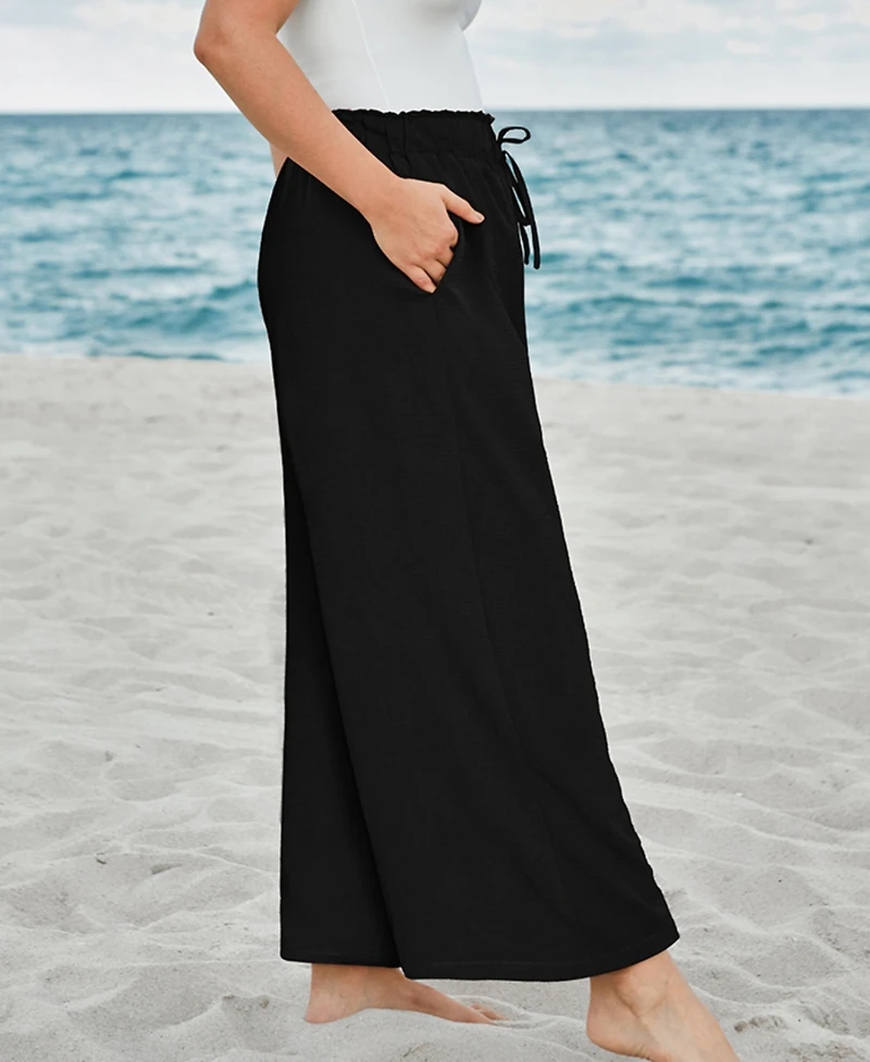Cupshe Plus Size Summer Lovin Drawstring Wide Leg Pants