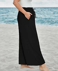 Cupshe Plus Size Summer Lovin Drawstring Wide Leg Pants