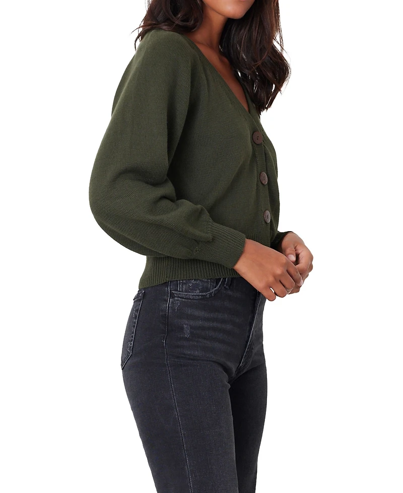 Paneros Clothing Women s Cotton Greta Cardigan Forest Green