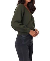 Paneros Clothing Women s Cotton Greta Cardigan Forest Green