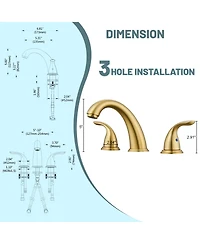 2 Handle Bathroom Sink Faucet
