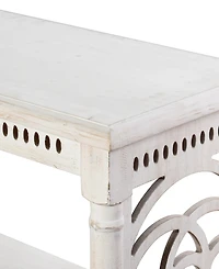 StyleCraft Home Collection 14" Wood Rustic Three Tier Console Table